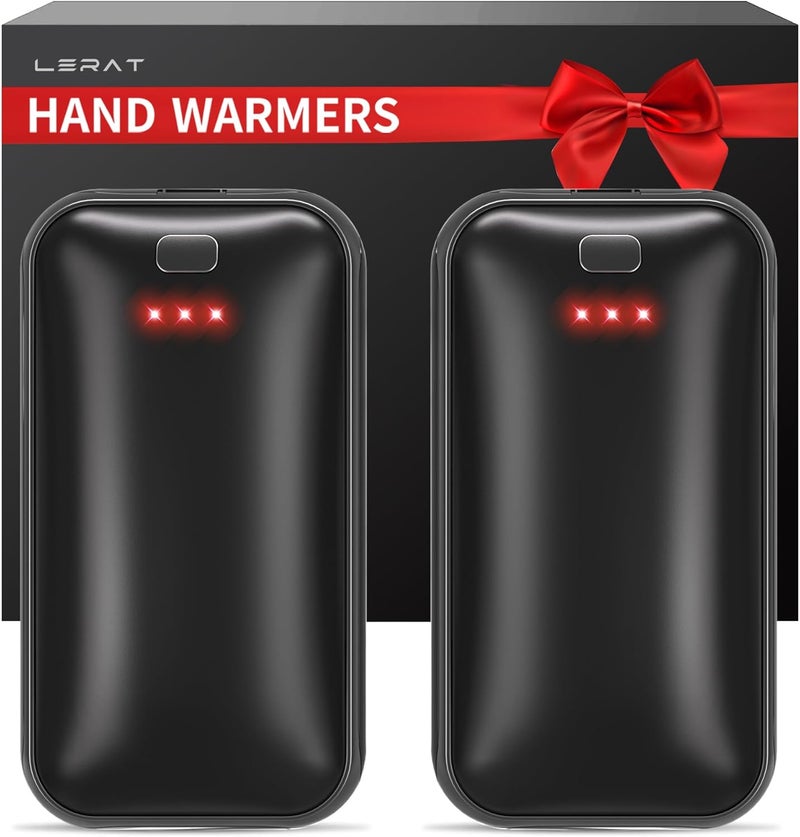 Lerat Hand Warmers Rechargeable, 2 Pack Electric Hand Warmer, Reusable Portable Pocket Heater USB Handwarmers, Gifts for Men, Women, Indoor, Outdoor, Hiking, Skiing, Camping, Hunting Accessories - Image 1